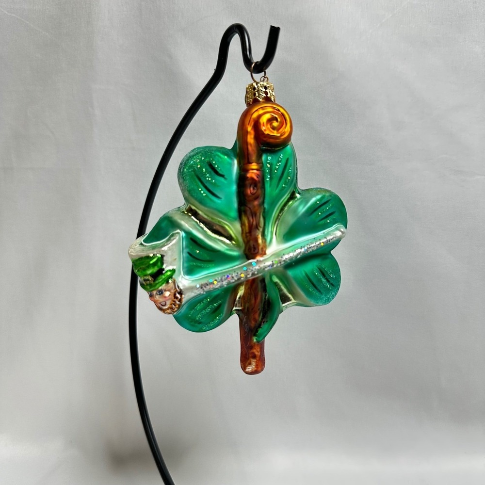 Christopher Radko Shillelaghans Clover Leaf St Patricks Tree Ornament 0103600